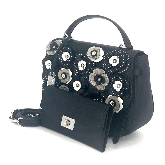 2PCS Michael Kors Cassie TH Floral Satchel Wallet - Picture 2 of 8